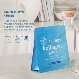 Pure Collagen Powder [450g] | Premium 100% Pure Collagen Hydrolysate | Peptides Type 1 & 3 | High Dose Collagen Powder | Tasteless | Made in Germany | Alpha Foods