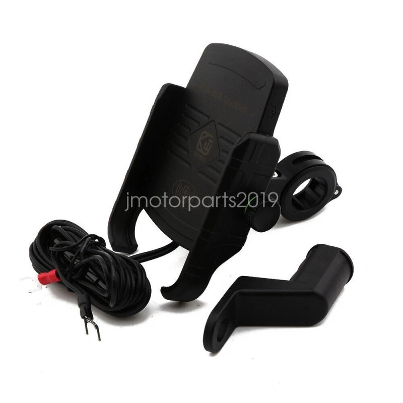Unbranded Phone Holder Wireless USB Charger Bar Mount For Harley