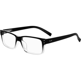 Eyekepper - anteojos de lectura clásico con lentes grises para hombre, Negro/transparente, 0.50