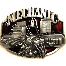 MECHANIC ENGINE BLOCK Metal Belt Buckle