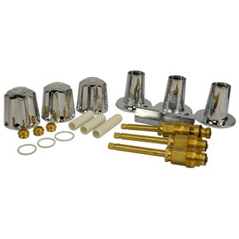 Danco Bathtub and Shower 3-Handle Remodel/Rebuild Trim Kit for Gerber Faucets | Knob Handle | 11B-1H/C and 11B-4D | Chrome (39615)