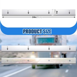 MorningRo 2 Pieces 24 Studded Mud Flap Top Plate, Stainless Steel, Chrome, for Fixing Mudguard