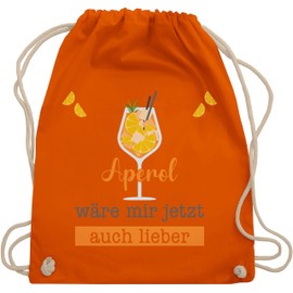 Shirtracer - Gym Bag Backpack – Statement – Bags – Aperol Would I Love Now Also – Apreol Gift Funny, 01 Orange