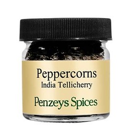 Whole Tellicherry Indian Black Peppercorns By Penzeys Spices 1.1 oz 1/4 cup jar (Pack of 1)