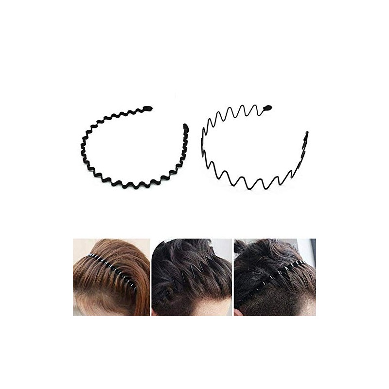PUBAMALL 5pcs Diadema ondulada de primavera, aro para el cabello,