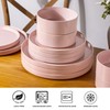 AmorArc Ceramic Dinnerware Set for 4 | Speckled Stoneware Plates