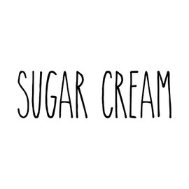 Sugar Cream Vinyl Sticker - Farmhouse Style Skinny Font - Kitchen Decor - 2 inch Tall Set - Die Cut Decal - Gold