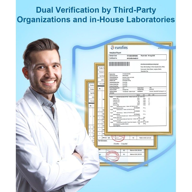 Golden Nourish Electrolytes Powder Packets with NAD+ Supplement (Sugar Free)