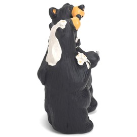 DEMDACO Wedding Couple Black Bear 6 x 4.5 Hand-cast Resin Figurine Sculpture