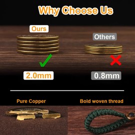 VERYOND Feng Shui Coins for Good Luck with Chinese Five Emperors Money for Wealth and Success, i Ching Coins for Home, Car, Keychain Decoration (Black)