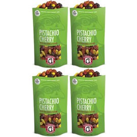 Pistachio Dried Cherry Trio - Healthy Trail Mix from the Pacific Northwest | No Added Sugar, Sulfites or Preservatives, Non-GMO, No Artificial Ingredients (4 Bags)