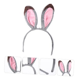 SAFIGLE Plush Rabbit Ear Headband Lovely Hair Accessories for Costume Parties Festivals Christmas Easter Year Eve for Adults Eye Catching Design