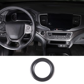 HIRUFAIT Engine Start Stop Switch Button Frame Trim for Honda Pilot 2016-2022/ Ridgeline 2017-2023/ Passport 2019-2023, ABS Material Start Stop Push Button Ring Sticker (Matte Black)