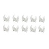 fiXte 15mm (5/8 inch) Plastic Pipe Clip White Snap in
