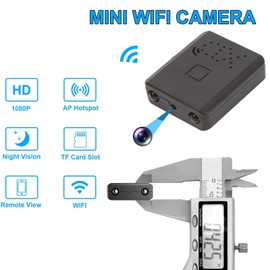 Mini Smart Security Camera, 1080P HD Night Vision Indoor Cameras, Ultra Thin Wide Angle Wireless WiFi Small Nanny Cam, Surveillance Cameras With Motion Detection