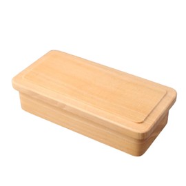 J-kitchens Wooden Bento Box, Hollowed, Shared Bento Box, Large, 8.0 x 3.9 x 2.0 inches (20.4 x 10 x 5.2 cm), 20.3 fl oz (600 ml)