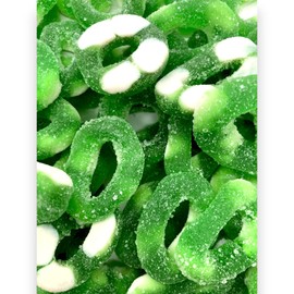 Premium Gummy Apple Rings-1.5 lbs Delicious Apple Flavor Soft Sweet Gummy Rings in Resealable Bag, Perfect for Snacks, Parties and Gifts-Indulgent Apple Gummy Rings for Sweet Tooth Cravings for Kids and Adults(24 oz)