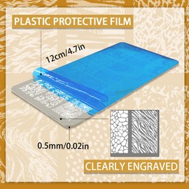 PH PandaHall 3pcs Marmor Nagel Stempelplatten Felsen Textur Nailart Schablonen Stone Cracked Nail Image Schablonen French Lines Nail Art Schablonen für Frauen DIY Design Nagel Maniküre Salon 12x6cm