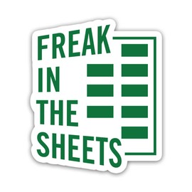 HOSALA (3Pcs/Pack) Freak in The Sheet Sticker Funny Accountant Sticker Accounting Sticker Gift Decoration Graphic Helmet Bumper- 3x4 Inch