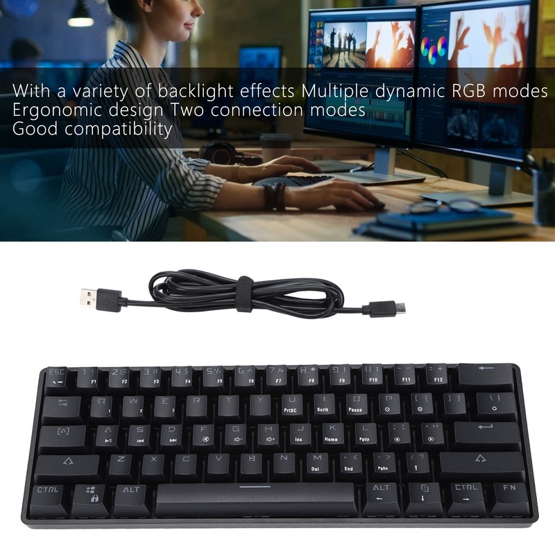 Gaming Keyboard K28 Portable Keypads Wireless Wired DualMode for PC