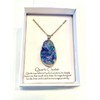 Britsh Fossils Aura Quartz Pendant - Beautiful, Sparkling Genuine Gemstone