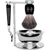 Favali 4-in-1 Shaving Brush Set, Safety Razor Stand with Shaving