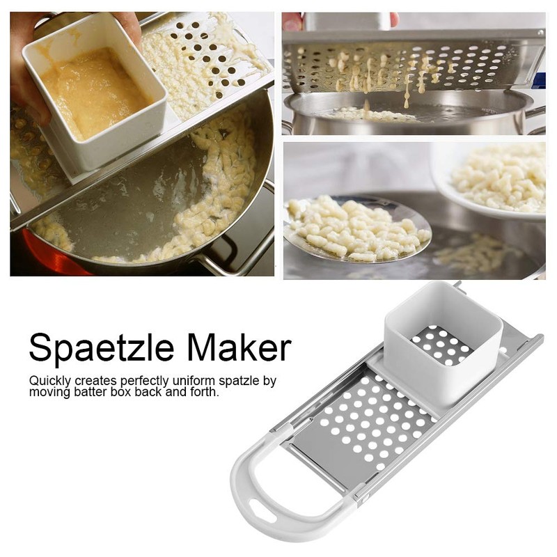 Spaetzle Maker, Pasta Maker Machine Silver Wellness Comfortable-Grip Salty and