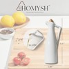 Homysh White Pottery Olive Oil Dispenser Cruet - Elegant Design,