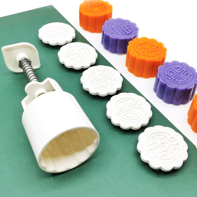 クッキースタンプ ムーンケーキ型スタンプ クッキープレス 秋中のお祭り DIY デコレーション プレス クッキーカッター 型 ラウンド