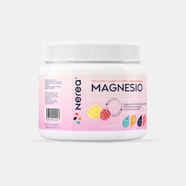 NEREA Magnesio - 3 magnesios: citrato, carbonato y bisglicinato de magnesio + probióticos y prebióticos - 5 en 1, alta absorción, 86 porciones (3 mese