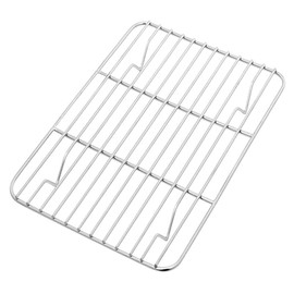 Line Roasting Racks, 1 Pcs 9.8 Inch x 7.3 Inch High Strength Stainless Steel Grill Racks for Baking and Cooling of Barbeque in Oven, Party, Dinning and Outdoors (9.8 inch)