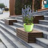PECZEKO Shiny Flower Pot, Plastic Planter, Decorative Pot for Large