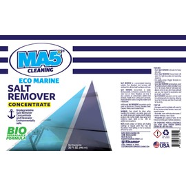 MA5x EcoMarine Salt Remover Concentrate | Biodegradable Descaler & Corrosion Protector | Marine Engine Flush | Powerful Salt Remover for Boats from All Surfaces | 32oz Bottle | Pack of 1