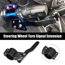 X AUTOHAUX 2pcs Car Turn Signal Extension Steering Wheel Extension Kit Black