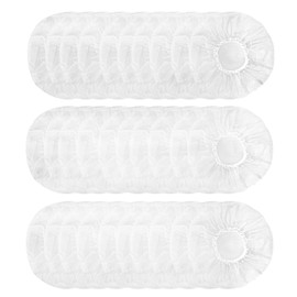 QeeFop 100 Stücke Kopfhörer Schutz Überzieher Einweg-kopfhörer Abdeckung für Kopfhörer Ohrpolster 8-13 cm (Weiß)