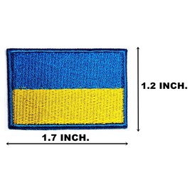 ONCEX 3PCS. Ukraine Flag Patches Ukraine Flag Country National Patch Embroidered Applique Badge Iron On Sew On Emblem Military Uniform Clothing Decoration (''Mini Flag 1.2X1.7 Inch.'')