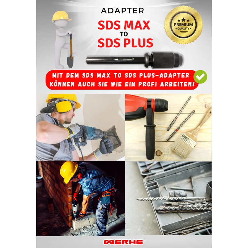Werhe® SDS Max to Sds Plus Adapter Adapter Sds Max