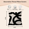 Abstract Modern Black and Beige Pillow Covers 18x18, Boho Home