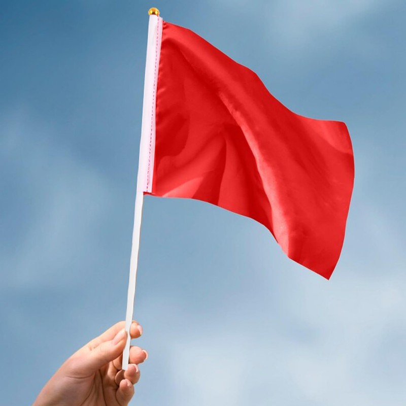 Red Mini Flag 12 Pack - Hand Held Miniature Flags