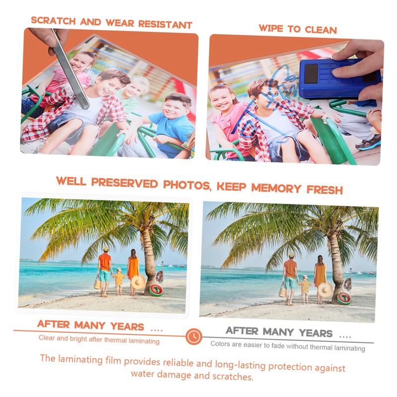 Operitacx 100pcs Card Laminating Film Large Lamination Material Scratch Water