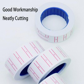 LonXFan 1,5000PCS Price Gun Labels 30 Rolls Price Labels for MX-5500 Label Gun, White Price Stickers Plus Extra 3Pcs Price Gun Refill Ink Roll