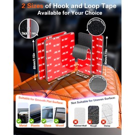 Heavy-Duty Hook and Loop Strips Adhesive: 4 Sets Heat Resistant Fastener