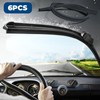 6Pcs Adjustable Car Windscreen Wiper Blade Refills Universal Car Blades