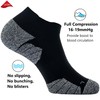 CWVLC Unisex Cushioned Compression Athletic Ankle Socks Multipack, 6-pairs Black,