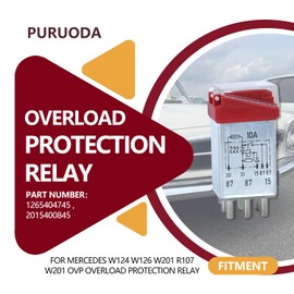Puruoda 2015400845 Overload Protection Relay Compatible with Mercedes W124 W126 W201 R107 W201 Suitable for Most Models of R107, W123, W124, W126, W201, W460, W461 1265404745