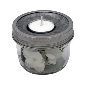 Tea Light Candle Holder Metal Lid Inserts for Mason, Ball, Canning Jars (6 Pack, Wide Mouth)