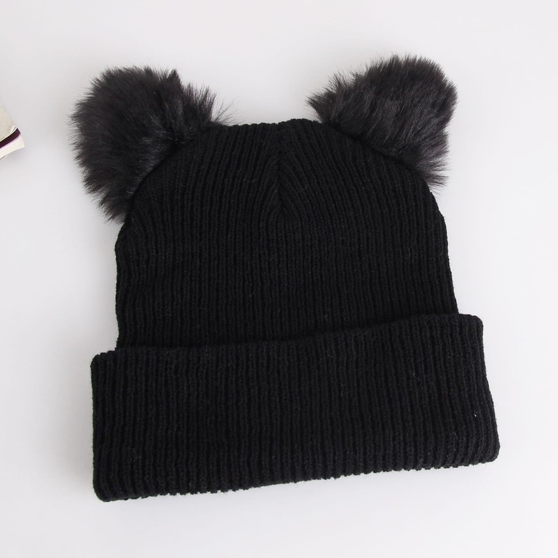 ZARSIO Gorro de Punto, Gorro con Orejas de Gato, Divertido
