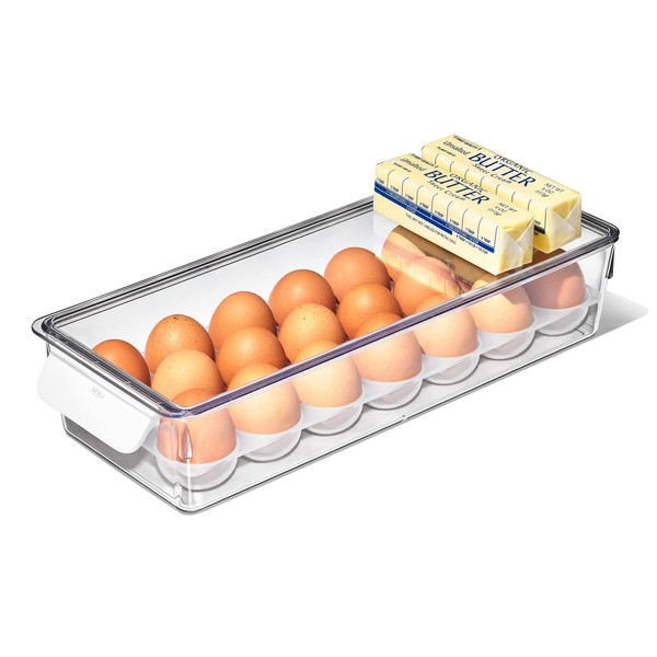OXO Good Grips Fridge Egg Holder with Removable Tray and