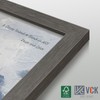 VCK 8x10 Picture Frame 3 Pack, Gray Solid Wood Frame,