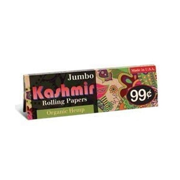 Kashmir Organic Jumbo Flexible Filling Papers Comes with Attractive Conveyable Free LED Lighter - Pack of 10